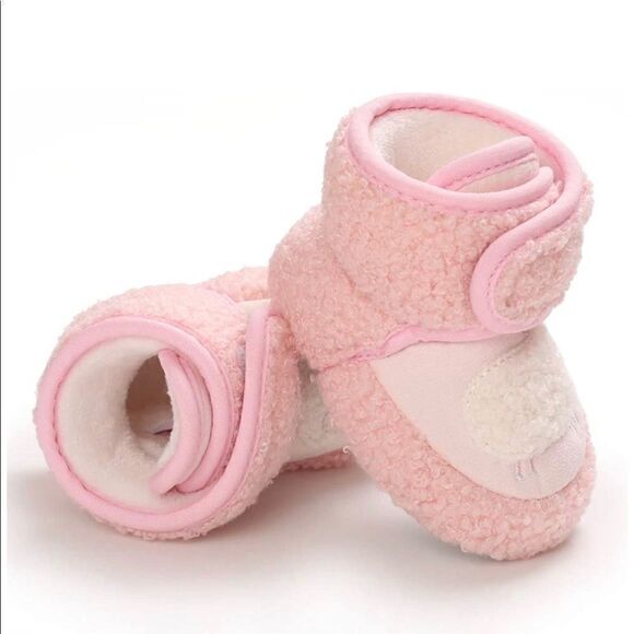𝅺Babies warm slippers - pink / white - Picture 4 of 4